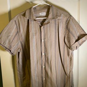 Short-Sleeve Button-Up, Pinstripe - Saturdays NYC